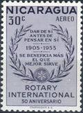 Nicaragua 1955 Rotary International 50th Anniversary