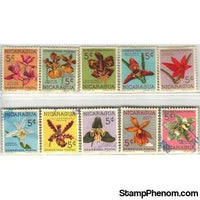 Nicaragua Flowers , 10 stamps