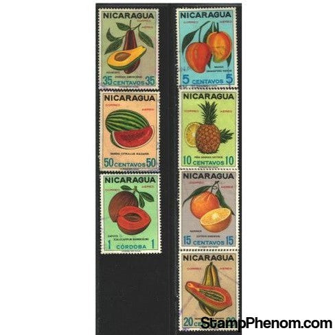 Nicaragua Flowers , 7 stamps