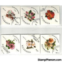 Nicaragua Flowers Lot 3, 6 stamps