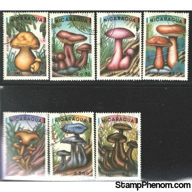 Nicaragua Mushrooms , 7 stamps