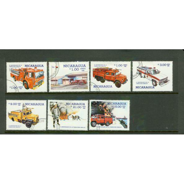Nicaragua Fire Trucks , 7 stamps