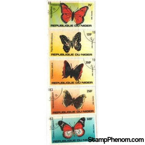 Niger Butterflies , 5 stamps