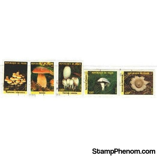 Niger Mushrooms , 5 stamps