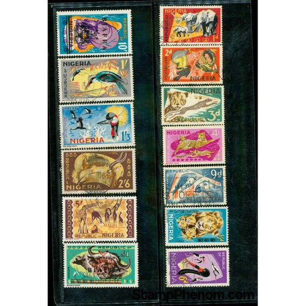 Nigeria Animals , 13 stamps