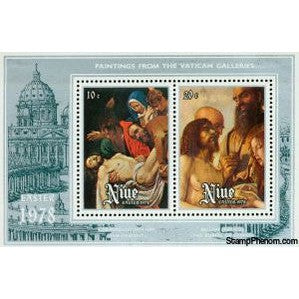 Niue Christ Lot 3 , 1 souvenir sheet