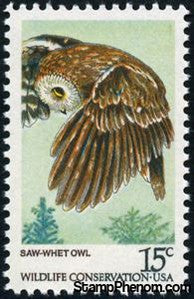 United States of America 1978 Northern Saw-whet Owl (Aegolius acadicus)