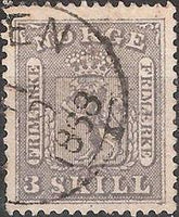 Norway 1863-1866 Skilling value at left-Stamps-Norway-Mint-StampPhenom