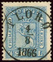 Norway 1863-1866 Skilling value at left-Stamps-Norway-Mint-StampPhenom