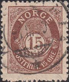 Norway 1893 - 1898 Definitives - Letters with serifs-Stamps-Norway-Mint-StampPhenom