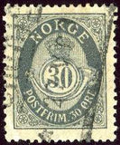 Norway 1905 Coat of Arms Surcharged-Stamps-Norway-Mint-StampPhenom