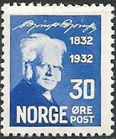 Norway 1932 Birth Centenary of Bjørnstjerne Bjørnson-Stamps-Norway-Mint-StampPhenom