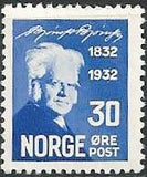 Norway 1932 Birth Centenary of Bjørnstjerne Bjørnson-Stamps-Norway-Mint-StampPhenom