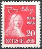 Norway 1934 The 250th Birth Anniversary of Ludvig Holberg-Stamps-Norway-Mint-StampPhenom