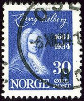 Norway 1934 The 250th Birth Anniversary of Ludvig Holberg-Stamps-Norway-Mint-StampPhenom