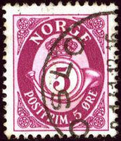 Norway 1937 Posthorns redrawn type-Stamps-Norway-Mint-StampPhenom