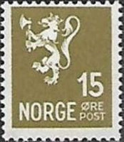 Norway 1940-1941 Lion emblem -no wmrk-Stamps-Norway-Mint-StampPhenom