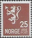 Norway 1940-1941 Lion emblem -no wmrk-Stamps-Norway-Mint-StampPhenom