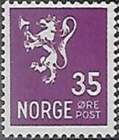 Norway 1940-1941 Lion emblem -no wmrk-Stamps-Norway-Mint-StampPhenom