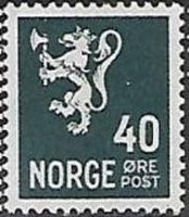 Norway 1940-1941 Lion emblem -no wmrk-Stamps-Norway-Mint-StampPhenom