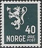 Norway 1940-1941 Lion emblem -no wmrk-Stamps-Norway-Mint-StampPhenom