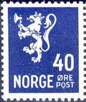 Norway 1946 Lion with axe-Stamps-Norway-Mint-StampPhenom