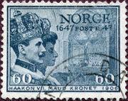 Norway 1947 300th Anniversary of the Post Office-Stamps-Norway-Mint-StampPhenom