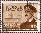 Norway 1947 300th Anniversary of the Post Office-Stamps-Norway-Mint-StampPhenom