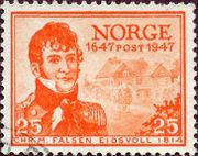 Norway 1947 300th Anniversary of the Post Office-Stamps-Norway-Mint-StampPhenom