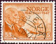 Norway 1947 300th Anniversary of the Post Office-Stamps-Norway-Mint-StampPhenom