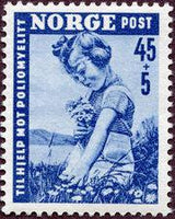 Norway 1950 Polio-Stamps-Norway-Mint-StampPhenom