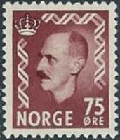 Norway 1955 - 1956 Definitives - King Haakon VII-Stamps-Norway-Mint-StampPhenom