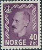 Norway 1955 - 1956 Definitives - King Haakon VII-Stamps-Norway-Mint-StampPhenom