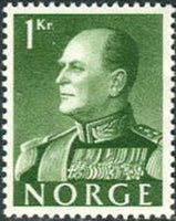 Norway 1958 Definitives - King Olav V-Stamps-Norway-Mint-StampPhenom