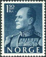 Norway 1958 Definitives - King Olav V-Stamps-Norway-Mint-StampPhenom