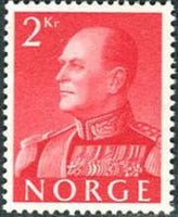 Norway 1958 Definitives - King Olav V-Stamps-Norway-Mint-StampPhenom