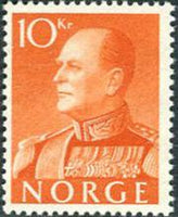 Norway 1958 Definitives - King Olav V-Stamps-Norway-Mint-StampPhenom