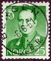 Norway 1958 Definitives - King Olav V-Stamps-Norway-Mint-StampPhenom