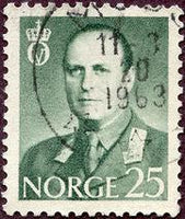 Norway 1958 Definitives - King Olav V-Stamps-Norway-Mint-StampPhenom