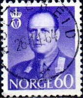 Norway 1958 Definitives - King Olav V-Stamps-Norway-Mint-StampPhenom