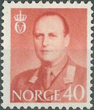 Norway 1958 Definitives - King Olav V-Stamps-Norway-Mint-StampPhenom