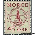 Norway 1960 Norwegian Society of Scientists Bicentenary-Stamps-Norway-Mint-StampPhenom