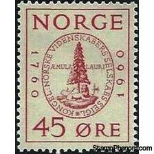 Norway 1960 Norwegian Society of Scientists Bicentenary-Stamps-Norway-Mint-StampPhenom