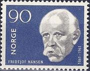 Norway 1961 Fridtjof Nansen Birth Centenary-Stamps-Norway-Mint-StampPhenom