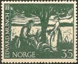 Norway 1963 Birth Centenary of Edvard Munch-Stamps-Norway-Mint-StampPhenom