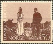 Norway 1963 Birth Centenary of Edvard Munch-Stamps-Norway-Mint-StampPhenom