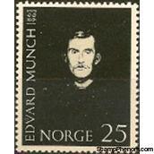 Norway 1963 Birth Centenary of Edvard Munch-Stamps-Norway-Mint-StampPhenom