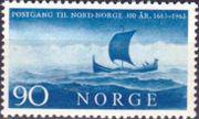 Norway 1963 Southern- Northern Norwegian Postal Services Tercentary-Stamps-Norway-Mint-StampPhenom