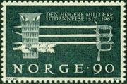 Norway 1967 Higher Military Training Anniversary-Stamps-Norway-Mint-StampPhenom