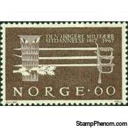 Norway 1967 Higher Military Training Anniversary-Stamps-Norway-Mint-StampPhenom